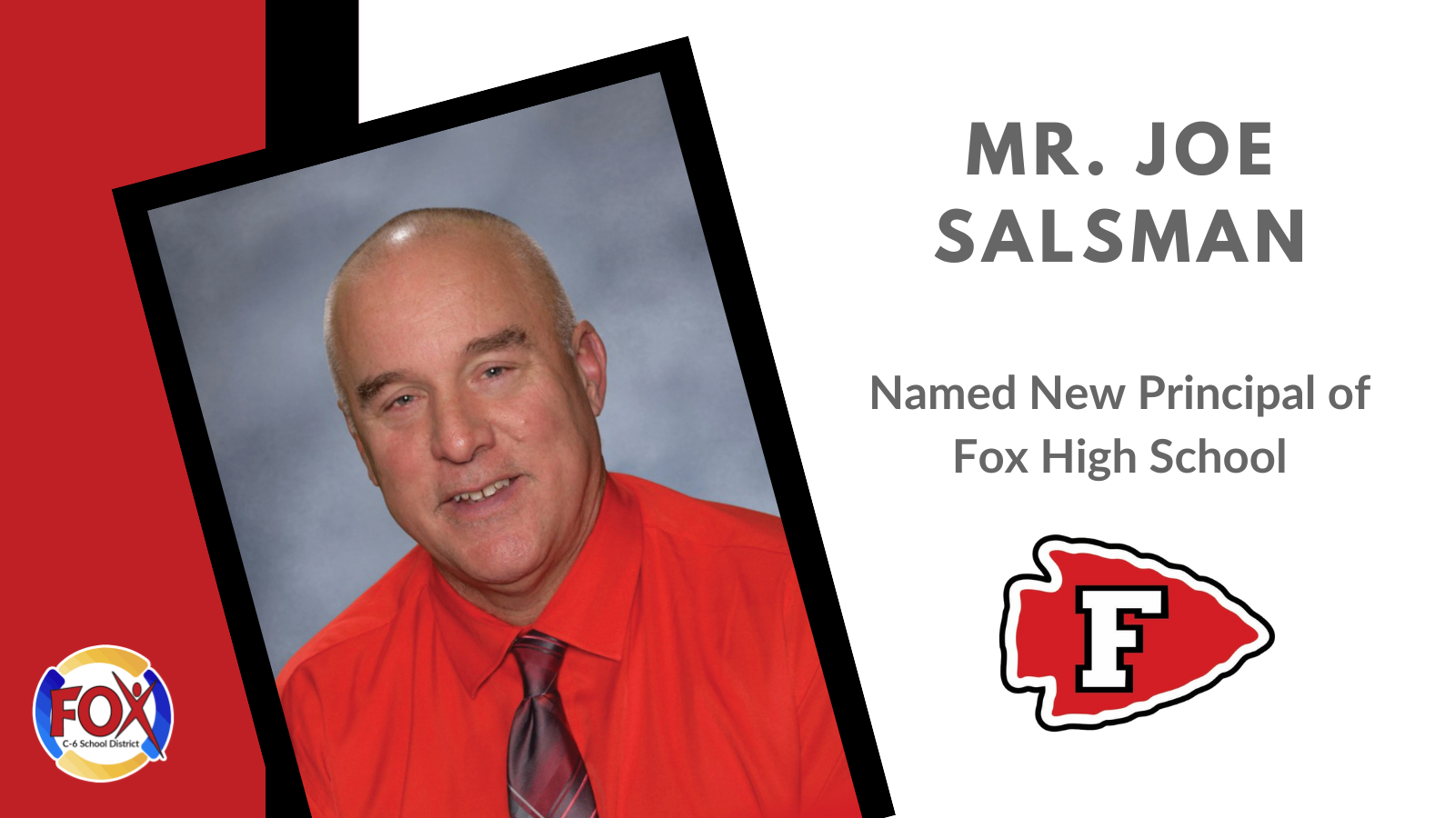  Joe Salsman set to become the newest Principal at Fox High School 
